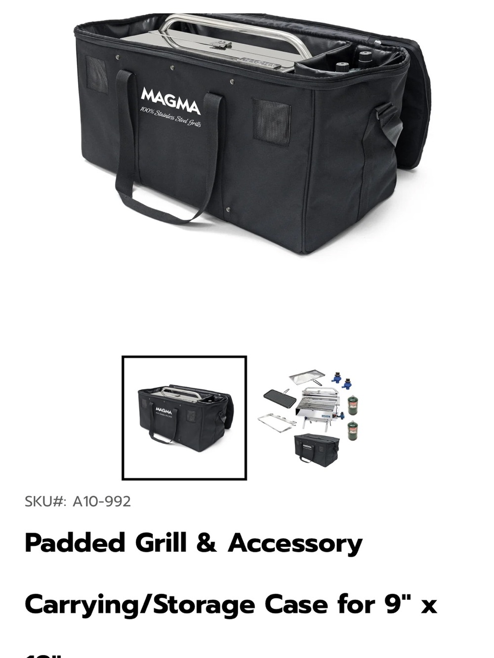 MAGMA Padded Grill Carrying Case in Black